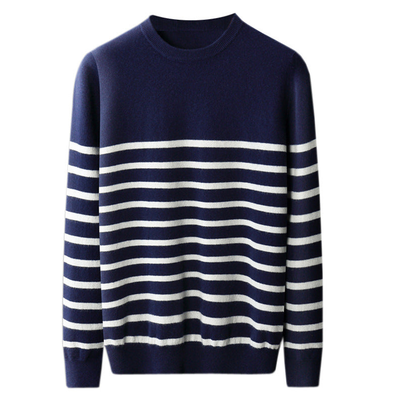 Fashion Colorblock Loose Knitted Sweater For Men