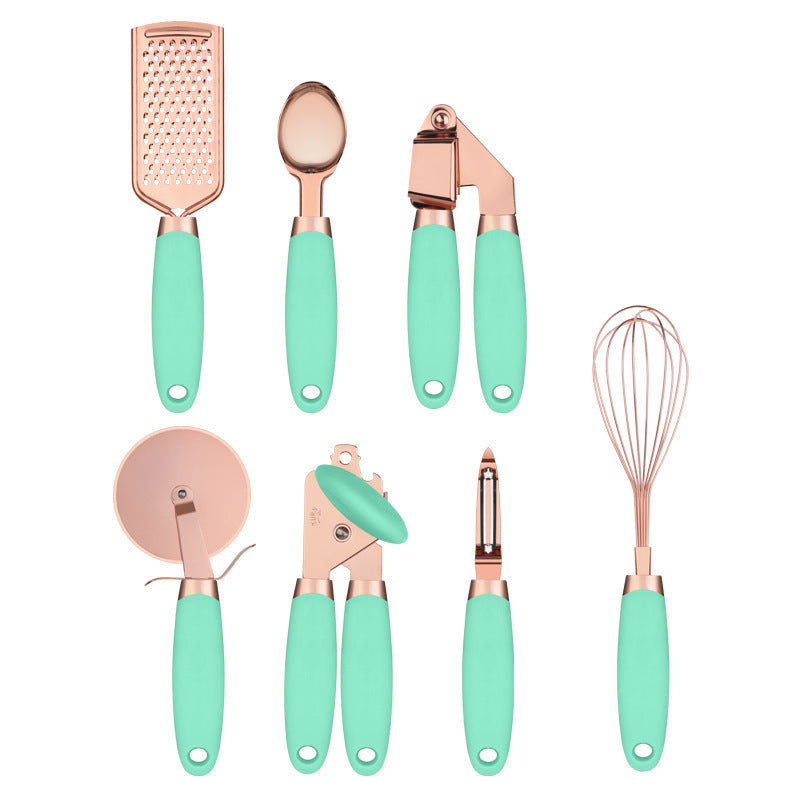 Kitchen Household Peeler Gadget Copper Plating Set (Rose Gold Sets)