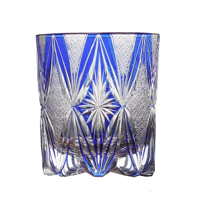 Carved Lead-free Crystal Glass Whisky Tumbler