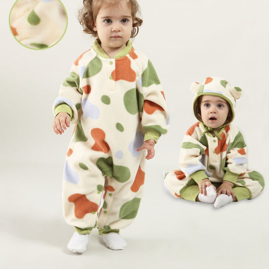 Newborn Warm Outdoor Clothing Cream Puff Jumpsuit