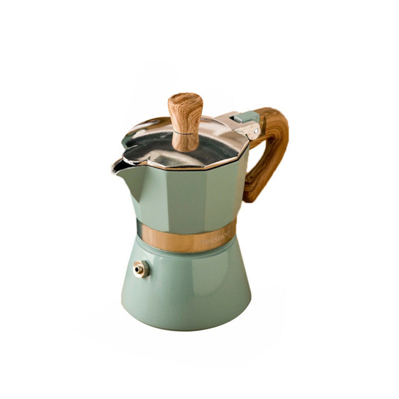 Octagonal aluminum coffee maker