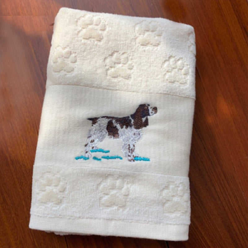 Dog Embroidery Water Absorbing Wash Towel