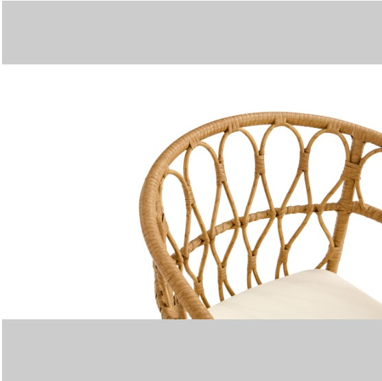 Outdoor Dinner Simple Bamboo Woven Chair (4 chairs)