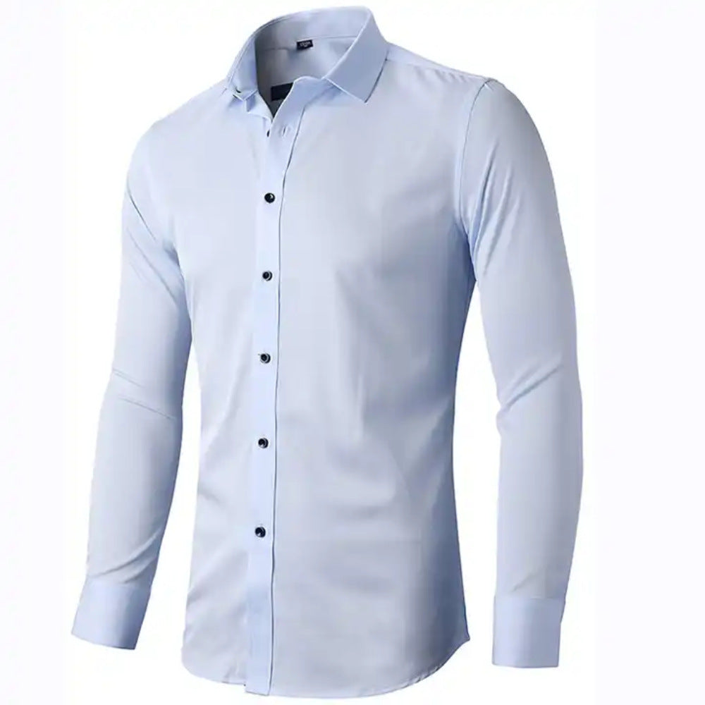 Spring And Autumn Formal Casual High-end Black Shirt Men's Long Sleeve