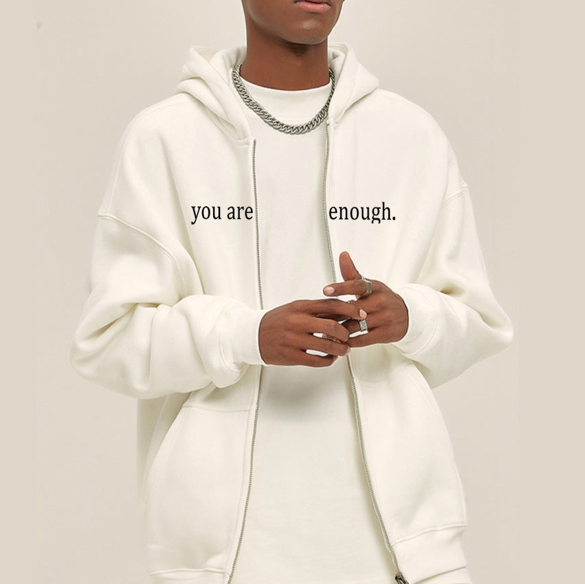 Hoodies Plus Size Sweatshirt Casual Drawstring Zipper Clothes (Dear Person behind me the world is a better place with you in it)