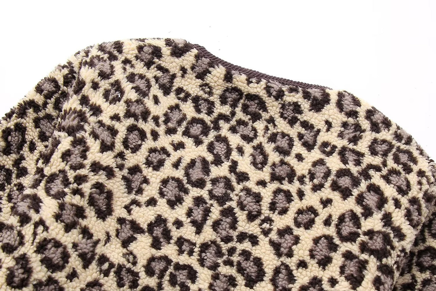 Women's Winter Leopard Print Casual Loose Jacket