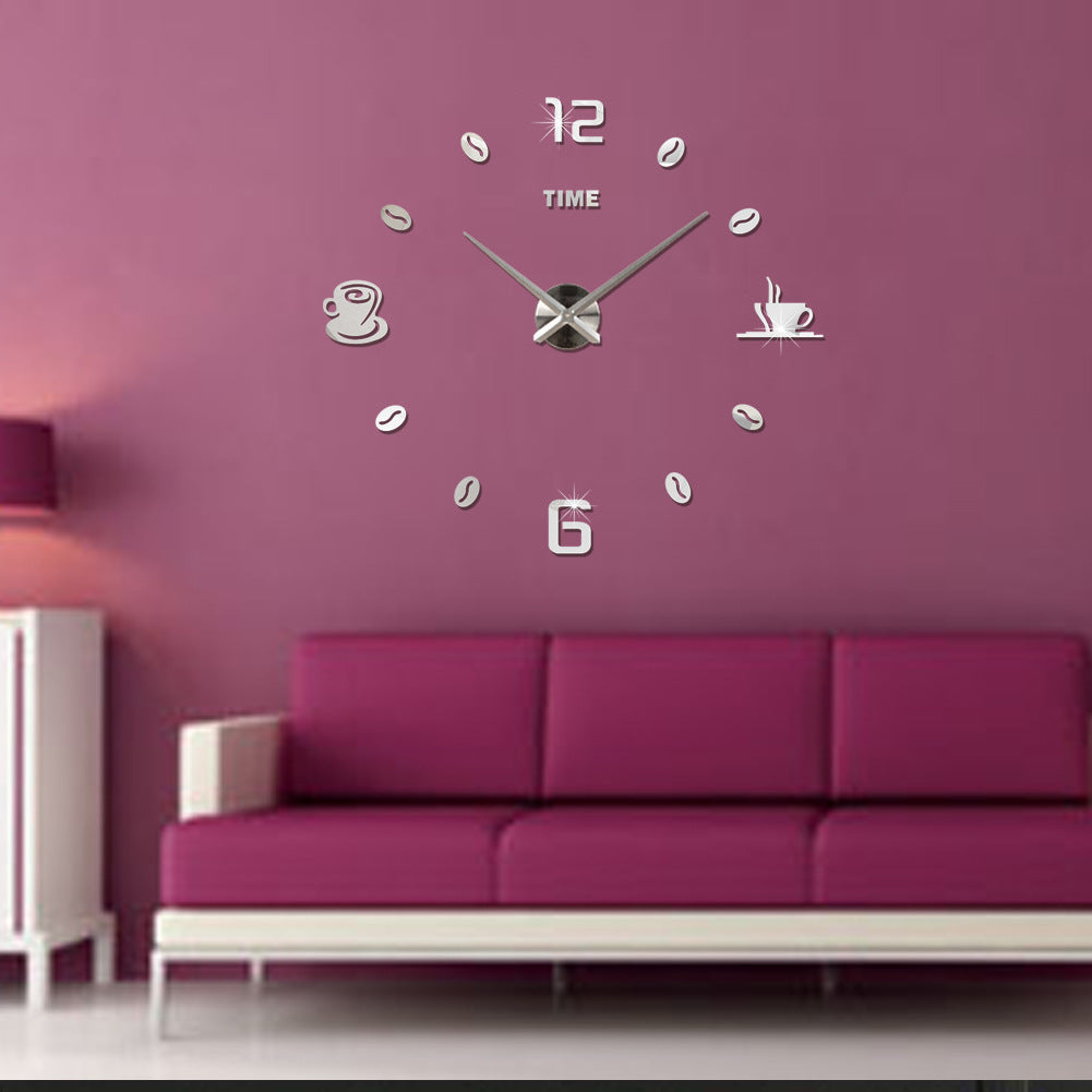 Creative DIY Mirror Wall Sticker Wall Clock