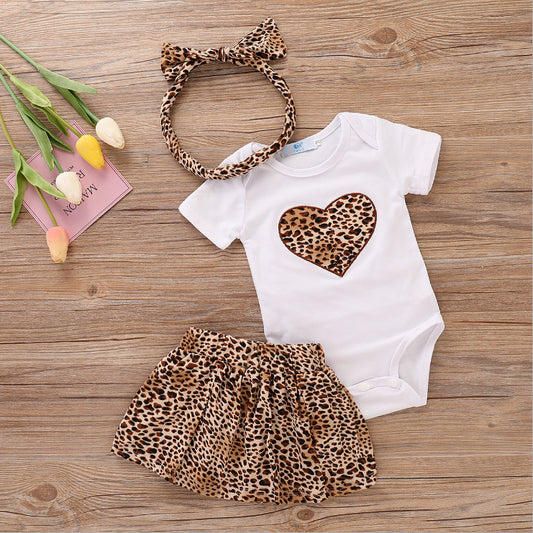 Printed Love Romper Children's clothing