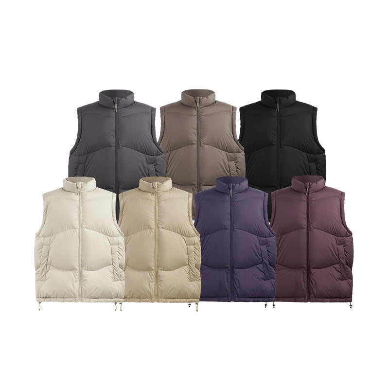 Thin And Portable Puff Down Vest White Duck Down Warm Vest Coat