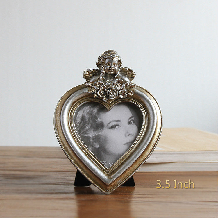 European Retro Distressed Angel Photo Frame