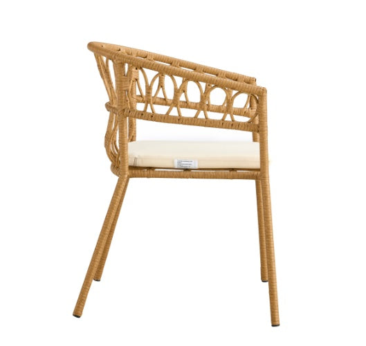 Outdoor Dinner Simple Bamboo Woven Chair (4 chairs)