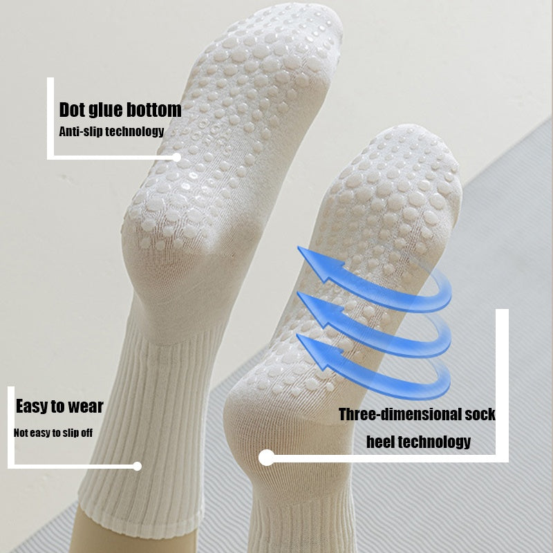 Home Pilates Socks For Women With Non Slip Grippers Yoga Crew Socks For  Hospital Sticky Slipper Socks Breathable And Anti-odor  For Yoga Hospital Pilates Barre