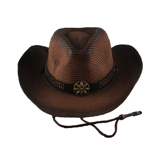 Western Cowboy Hat New Style Curled Jazz Top Hat Ladies