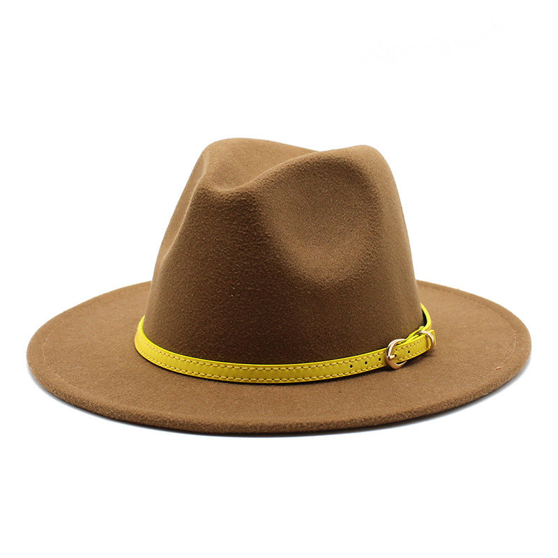 Woolen Hat Big Brimmed Hat Jazz Hat Felt Hat