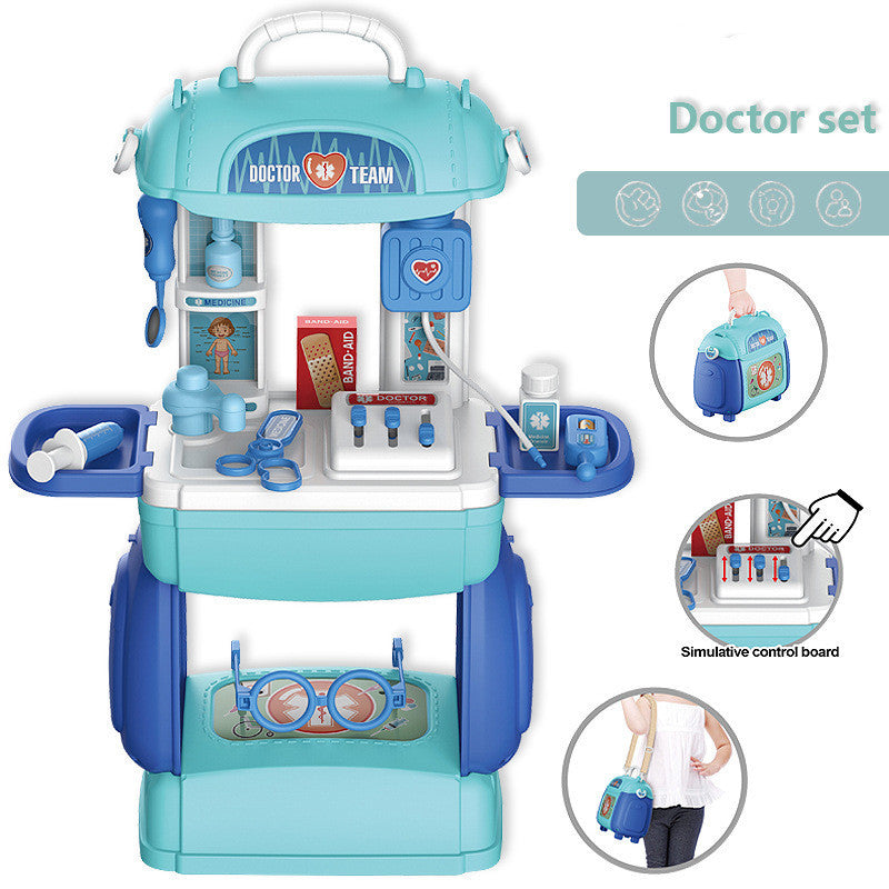 Medical Equipment Table Suitcase Children's Early Education Play House Toys