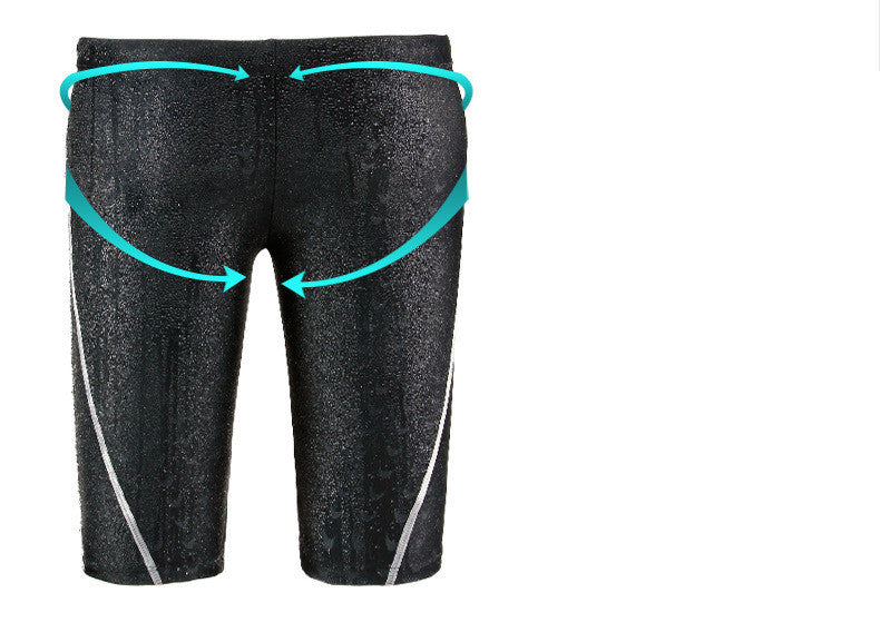 Men's Five-Point Boxer Swimsuit Shark Skin Swimming Trunks