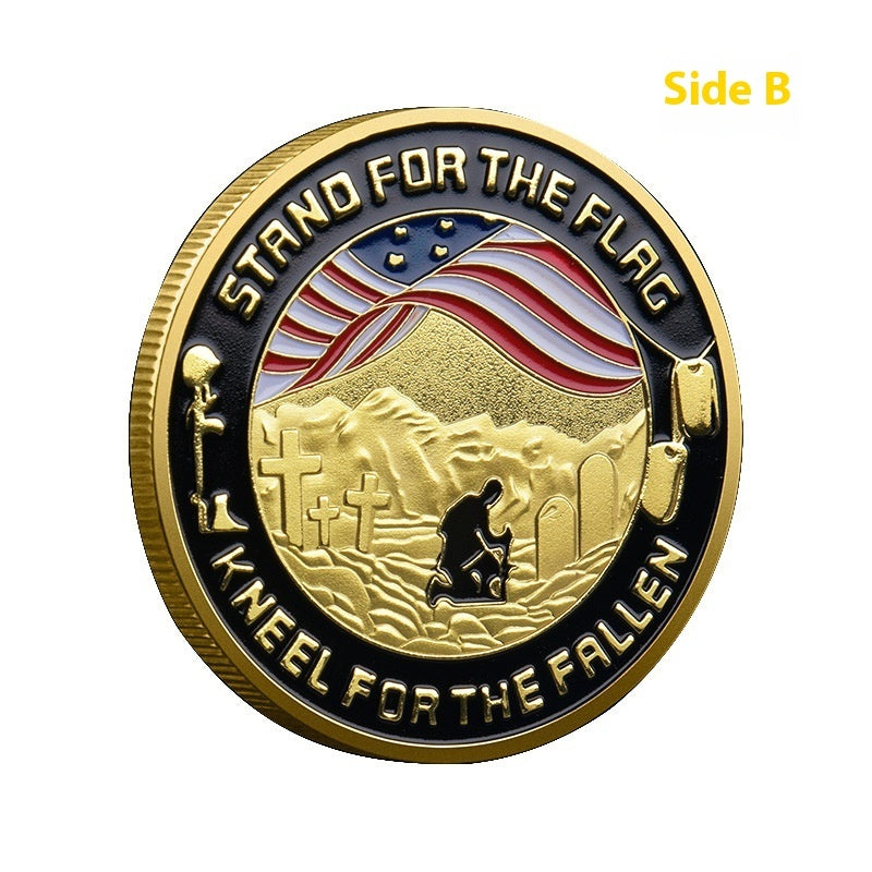 Military Coin Sacrifice Warrior Warrior Commemorative Coin American Flag Commemorative Meda