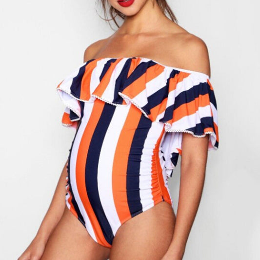 New Mommy Printed plus size flashing swimsuit