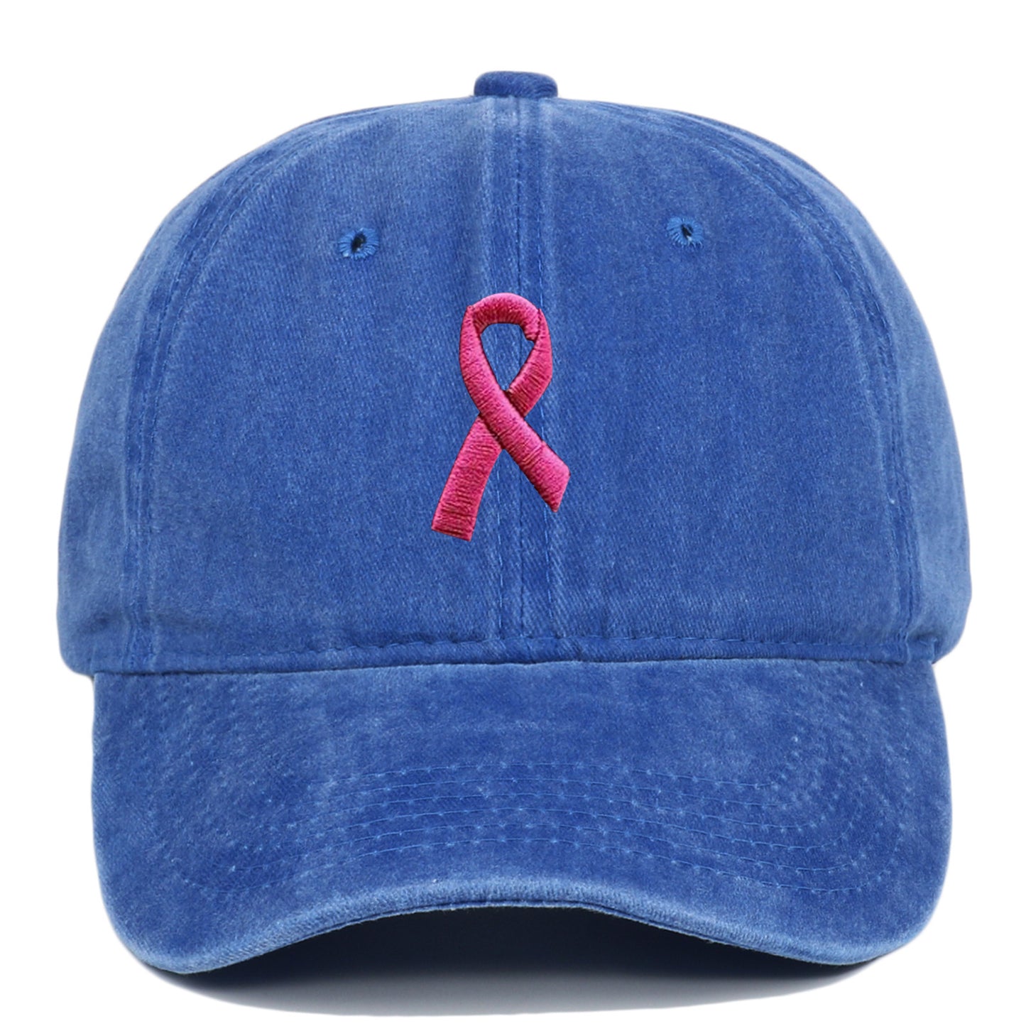 Ribbon Letter Embroidery Baseball Cap Pure Cotton Washed Baseball