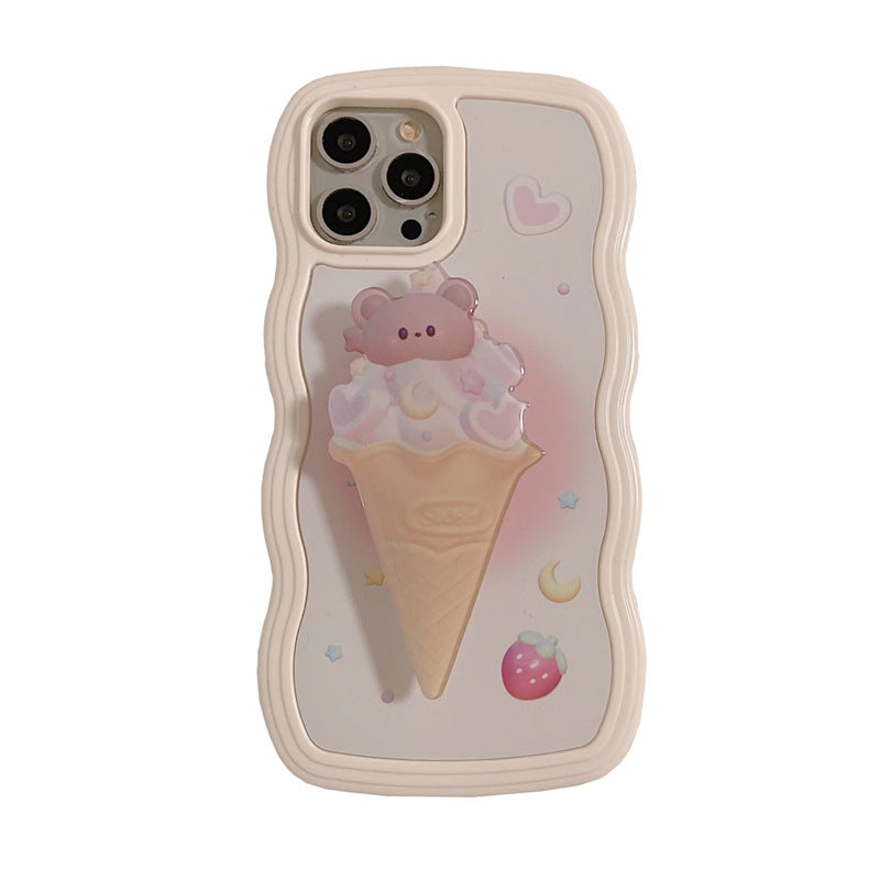 Cute Silicone Ice Cream Holder Phone Case