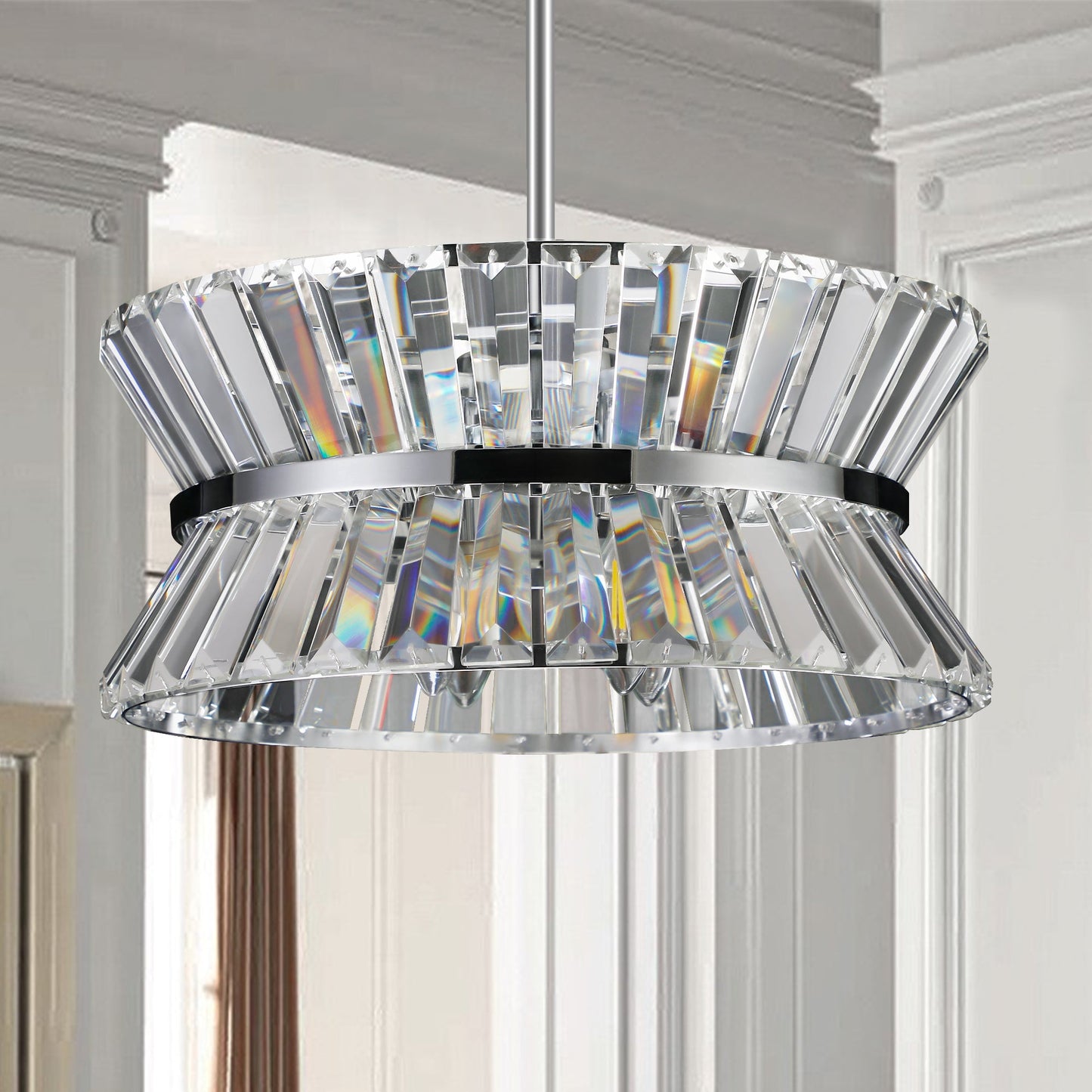 Modern Crystal Chandelier for Living-Room Round Cristal Lamp Luxury