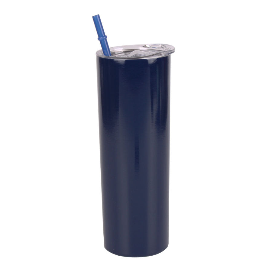 Straw Tumbler Straight Car Water Cup Double-layer Stainless Steel Insulation Cup Slimming