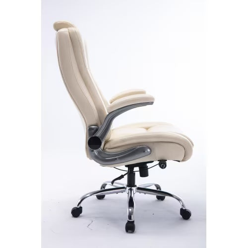 High-back Office Chair With Lifting Headrest, Adjustable Built-in Lumbar Support