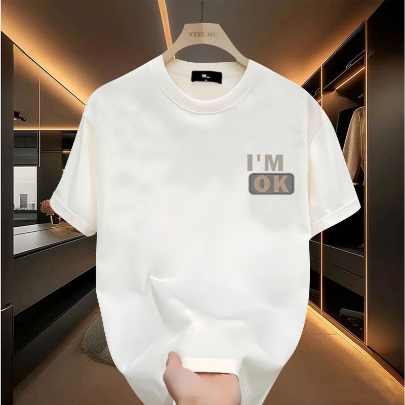 I'm OK Cotton Short-sleeved T-shirt Male Half Sleeve T-shirt