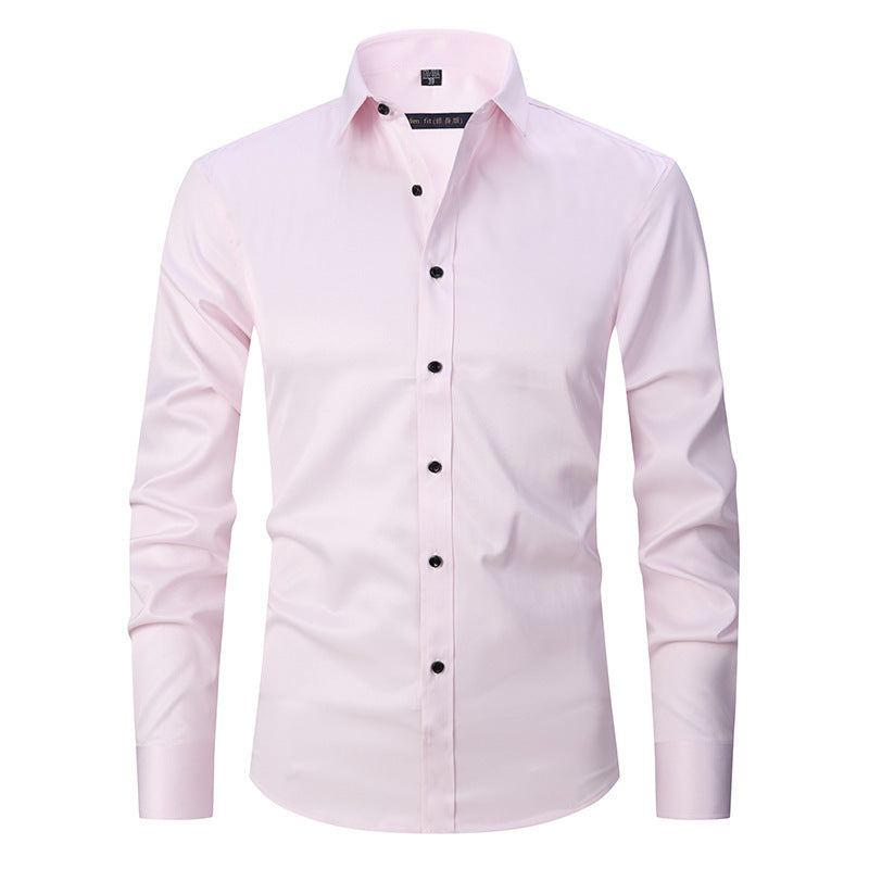 Spring And Autumn Formal Casual High-end Black Shirt Men's Long Sleeve