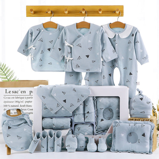 Baby Full Moon Gift Baby Clothes Newborn Gift Box 18 Pieces Set Newborn Baby Clothes Combed Cotton