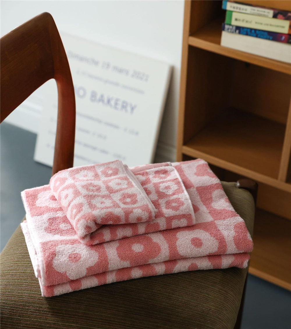 Retro Style Fish Scale Towel Cotton Color