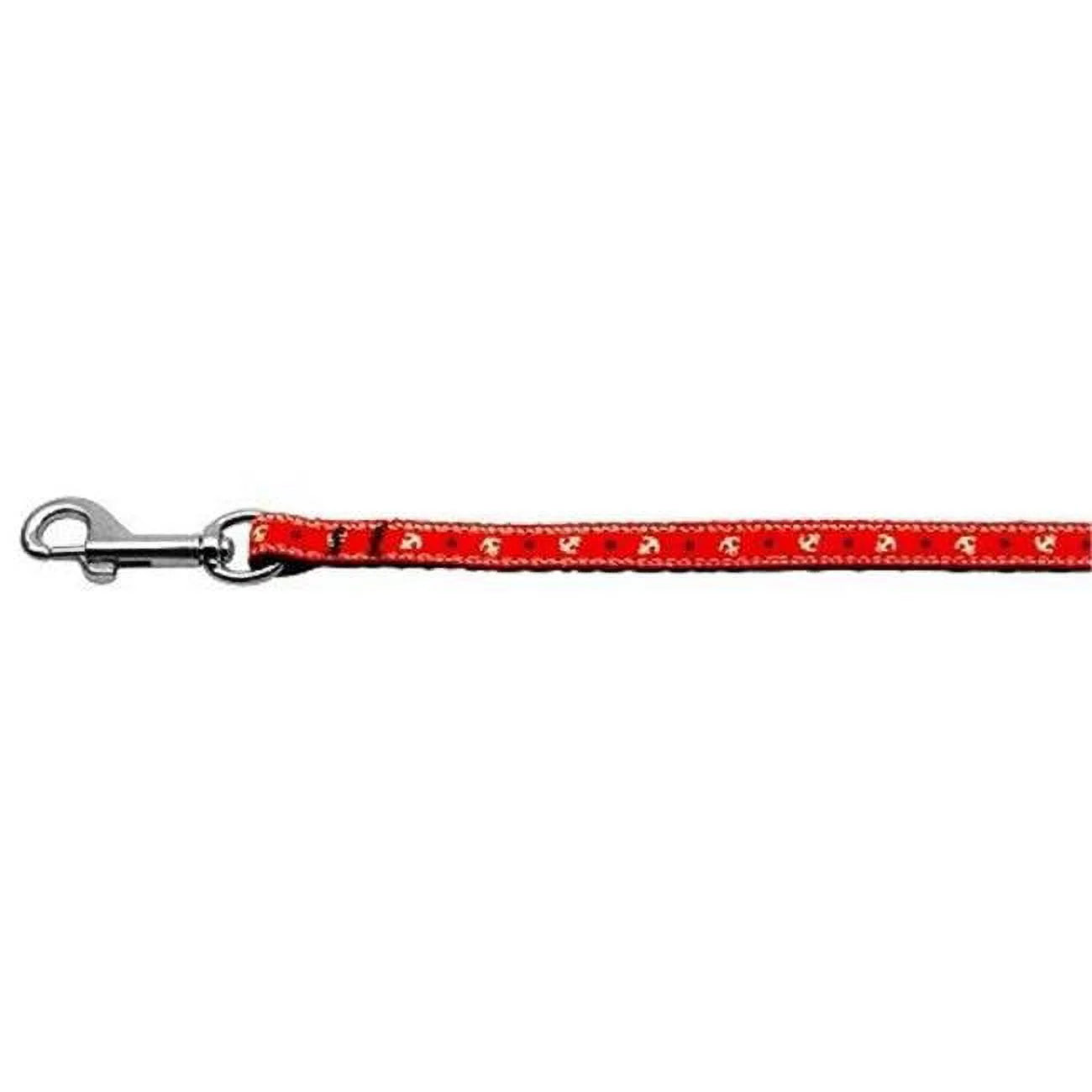 Anchors Nylon Ribbon Leash Red 3/8 inch wide 4ft Long