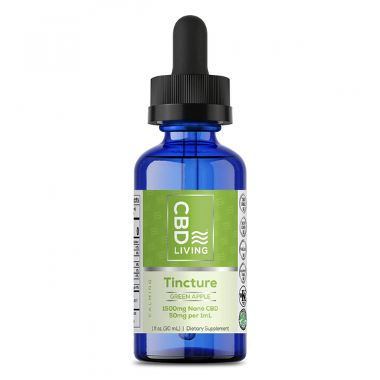 CBD FLAVORED TINCTURE 1500MG - Green Apple