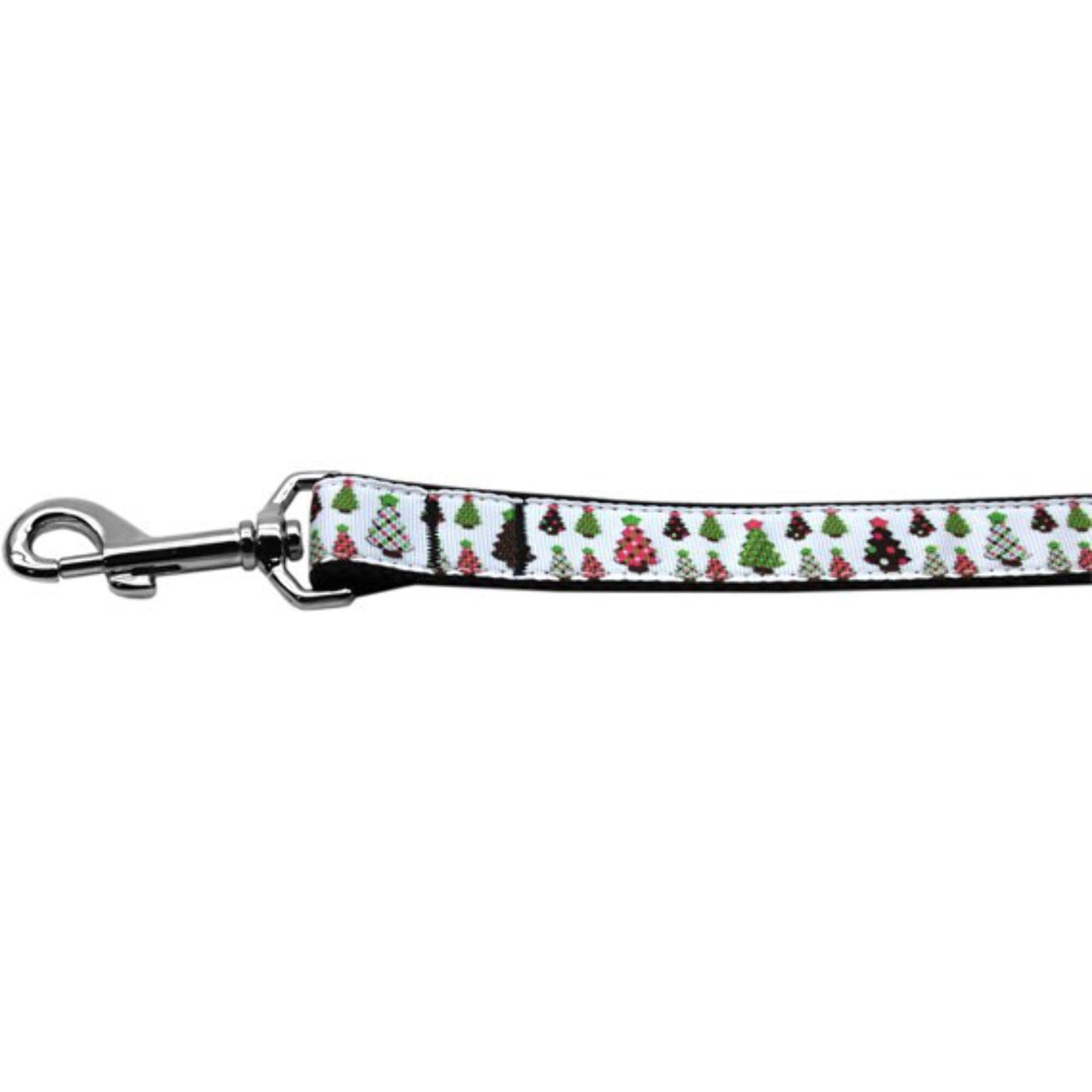 Designer Christmas Trees Nylon Dog Leash 5/8 inch wide 6ft Long