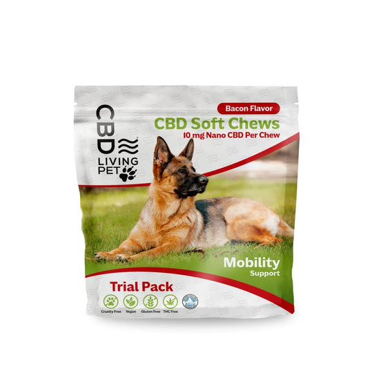 CBD Soft Dog Chews 5 ct, 50 mg Trial bags (2 Bags)