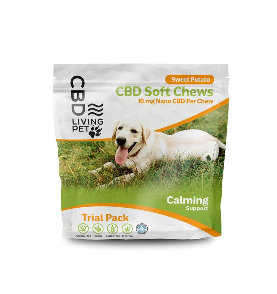 CBD Soft Dog Chews 5 ct, 50 mg Trial bags (2 Bags)