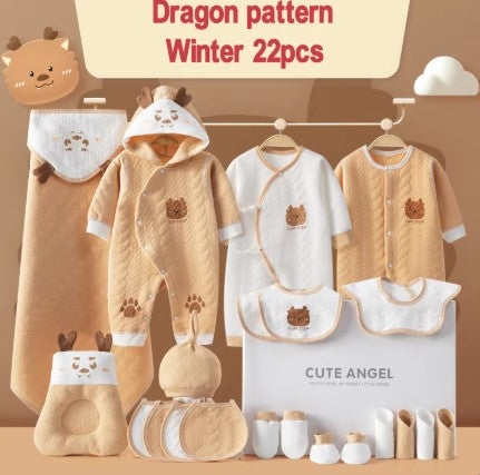 Dragon Winter Newborn Babies Gift Box Pure Cotton Clothing Sets Casual 22pcs 24pcs 26pcs (Copy)