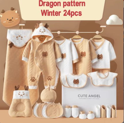 Dragon Winter Newborn Babies Gift Box Pure Cotton Clothing Sets Casual 22pcs 24pcs 26pcs (Copy)