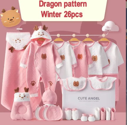 Dragon Winter Newborn Babies Gift Box Pure Cotton Clothing Sets Casual 22pcs 24pcs 26pcs (Copy)