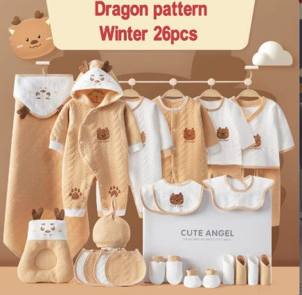 Dragon Winter Newborn Babies Gift Box Pure Cotton Clothing Sets Casual 22pcs 24pcs 26pcs (Copy)