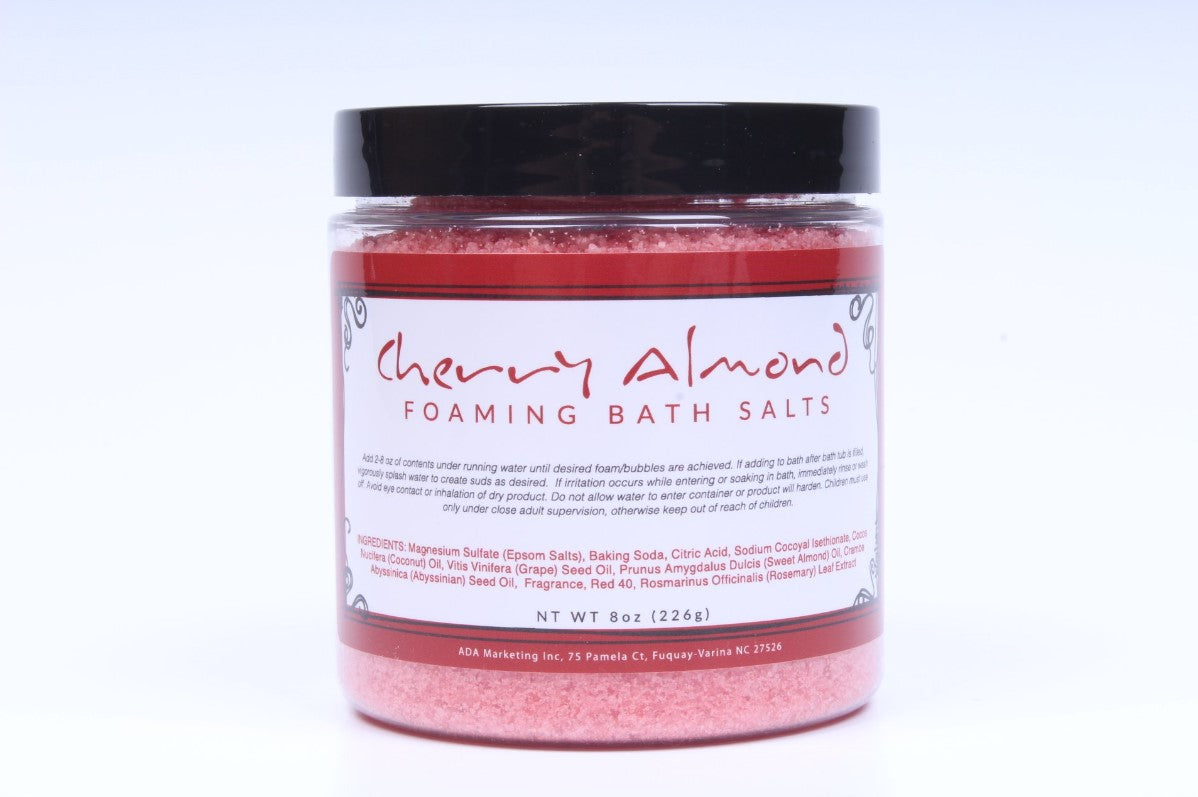 Cherry Almond Foaming Bath Salt (8 oz.)