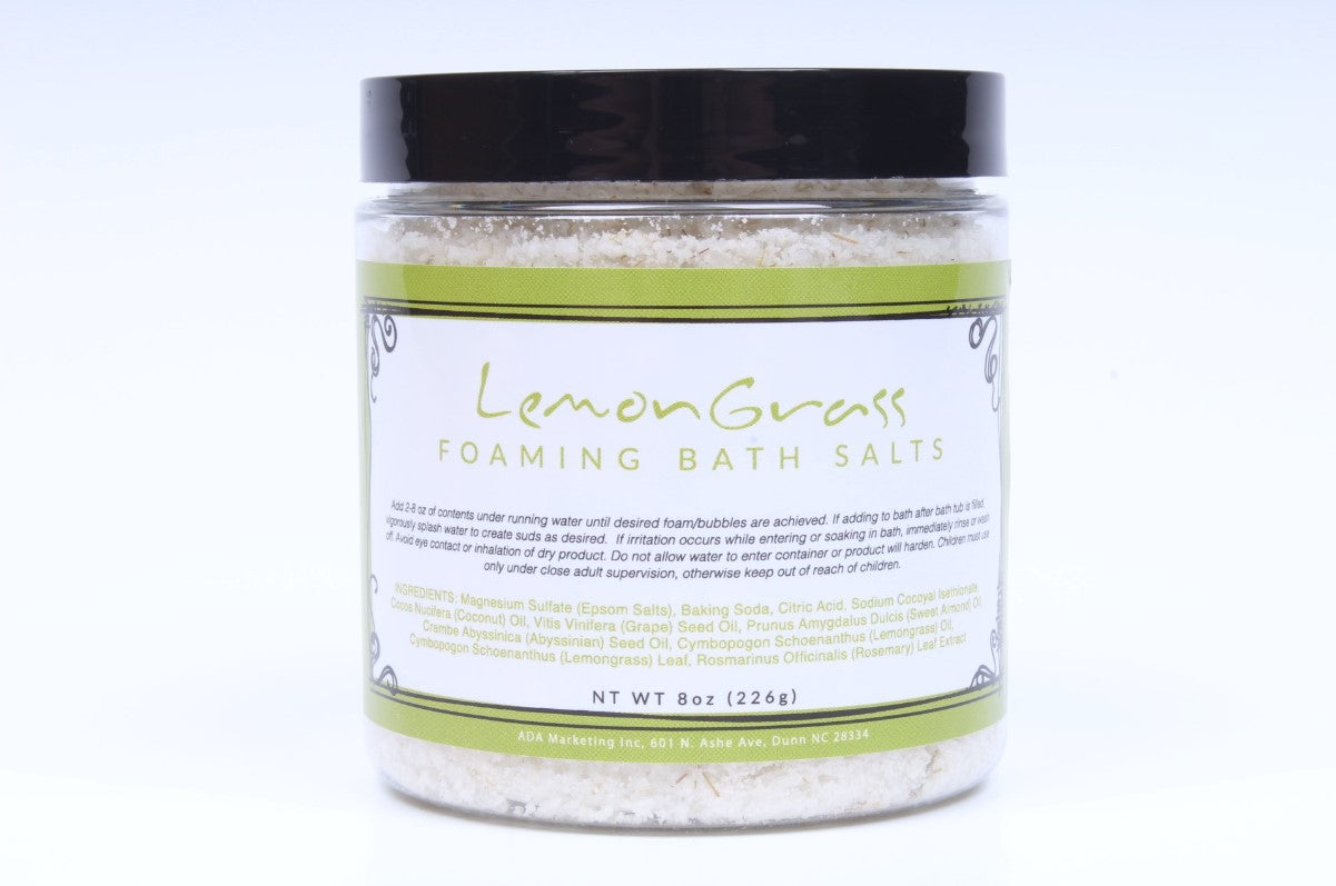 Lemongrass Foaming Bath Salt (8 oz.)