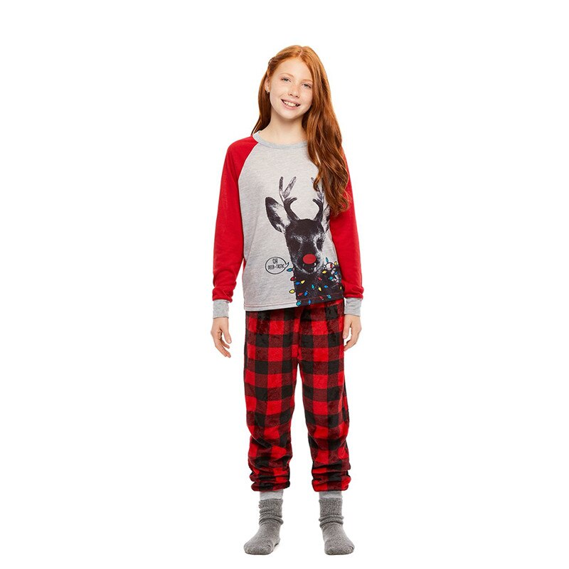 Family Matching Christmas Deer Pajamas Sets For