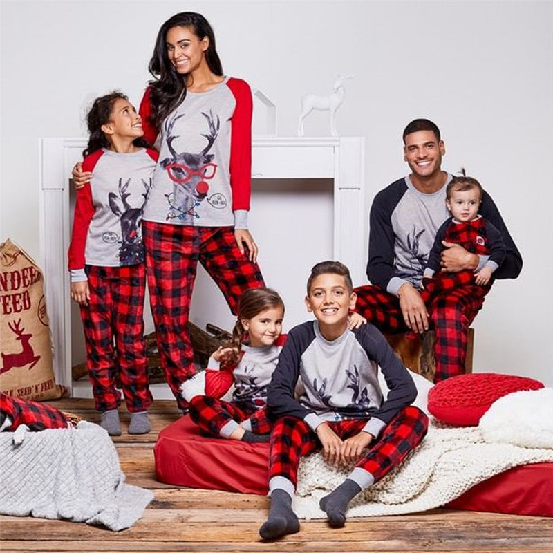 Family Matching Christmas Deer Pajamas Sets For