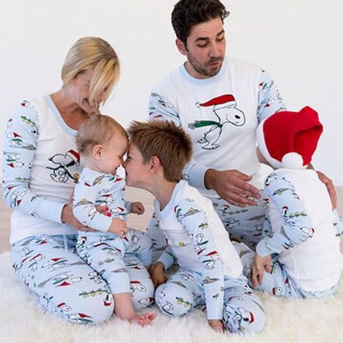 Family Matching Christmas Pajamas Set Women Baby