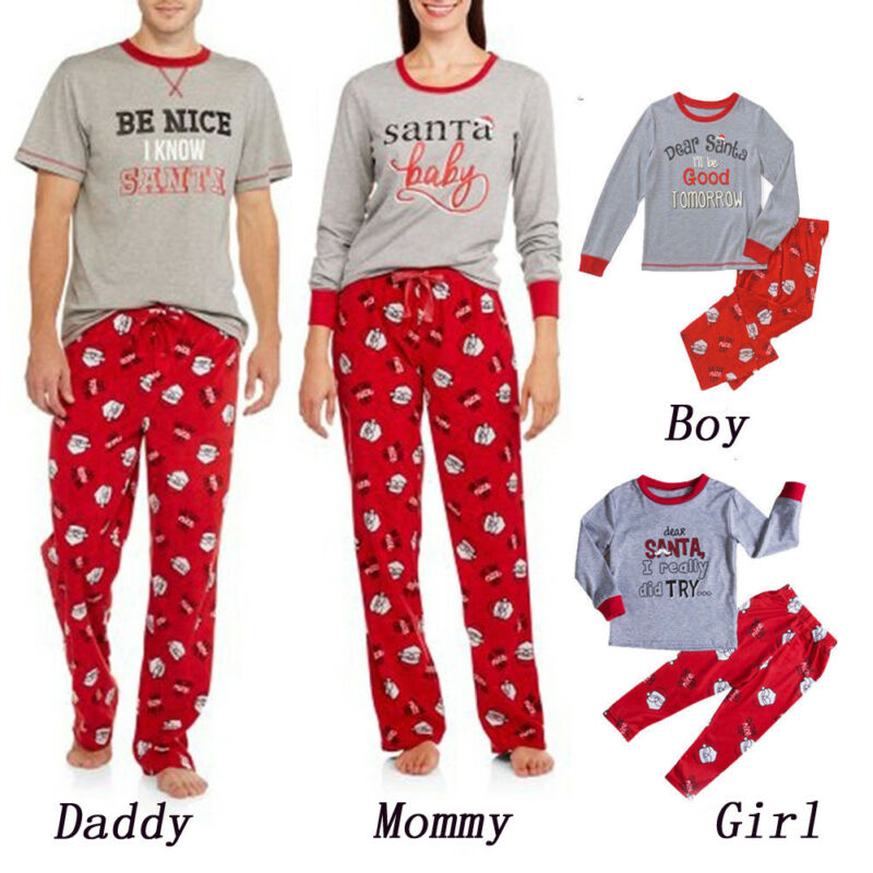 Family Matching Christmas Pajamas Set Xmas Women