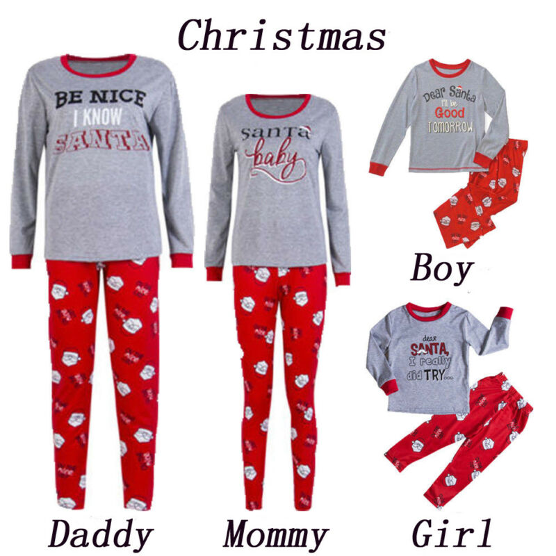 Family Matching Christmas Pajamas Set Xmas Women