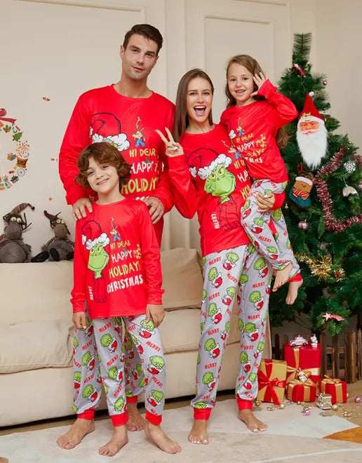 Family Matching Christmas Grinch Pajamas Set