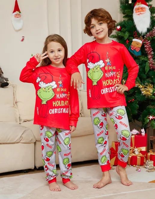 Family Matching Christmas Grinch Pajamas Set