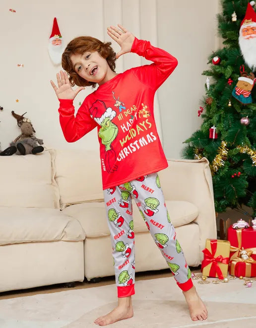 Family Matching Christmas Grinch Pajamas Set